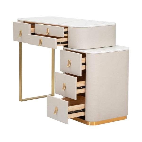 Bēšs/zelta krāsas konsoles galds 40x120 cm Beauty – Mauro Ferretti-image-2