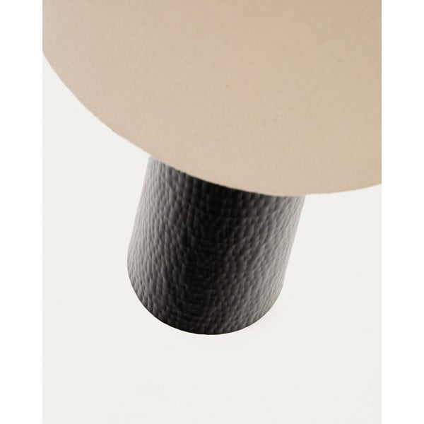 Melna/krēmkrāsas stāvlampa ar auduma abažūru (augstums 129 cm) Senni – Kave Home-image-4