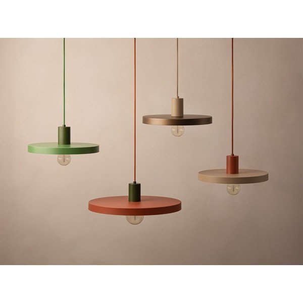 Ķieģeļu sarkana metāla piekaramā lampa ø 40 cm Ori – Micadoni -image-1
