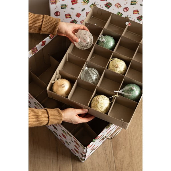 Kartona uzglabāšanas kaste ar vāku 37x50x15 cm Engla Christmas Storage – Bigso-image-2