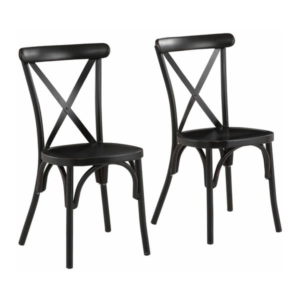 2 melnu dižskābarža krēslu komplekts Støraa Lancier