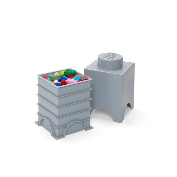Bērnu pelēkā glabāšanas kaste LEGO® Cuboid-image-2