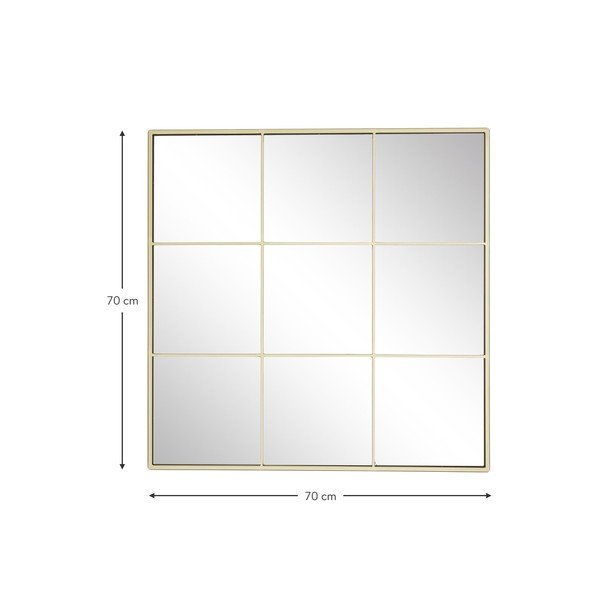 Sienas spogulis ar metāla rāmi zelta krāsā Westwing Collection Clarita, 70 x 70 cm-image-4