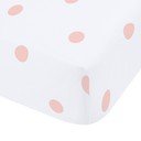 Balts/rozā flaneļa palags ar gumiju 90x190 cm Polka Dot – Catherine Lansfield