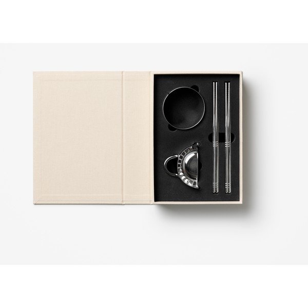 Bēšs nerūsējošā tērauda irbulīšu komplekts 4 personām The Essentials - Dumpling Tools – Printworks-image-2