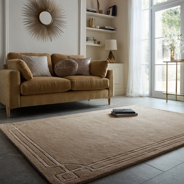 Brūns ar rokām darināts vilnas paklājs 160x230 cm Gatsby – Flair Rugs-image-1