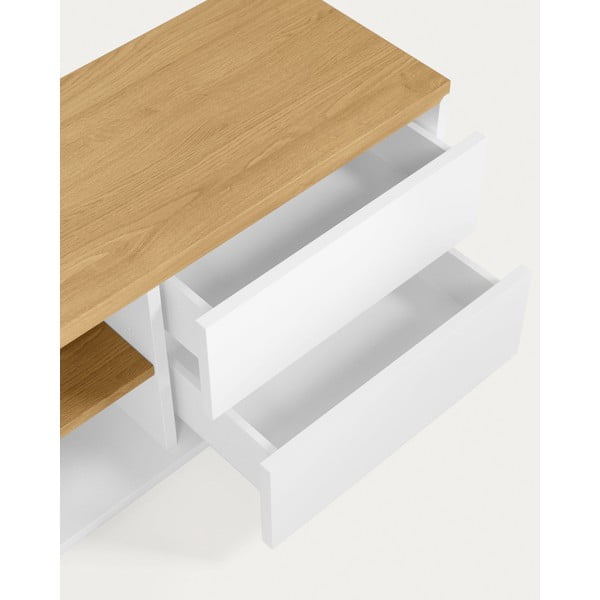 Balts TV galdiņš 200x44 cm Abilen – Kave Home-image-4