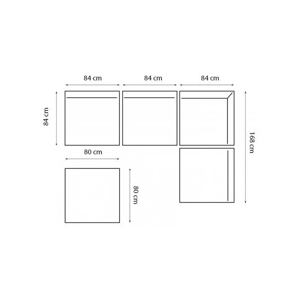 Pelēks tīkkoka dārza atpūtas komplekts 4 personām Aruba – HSM collection-image-3