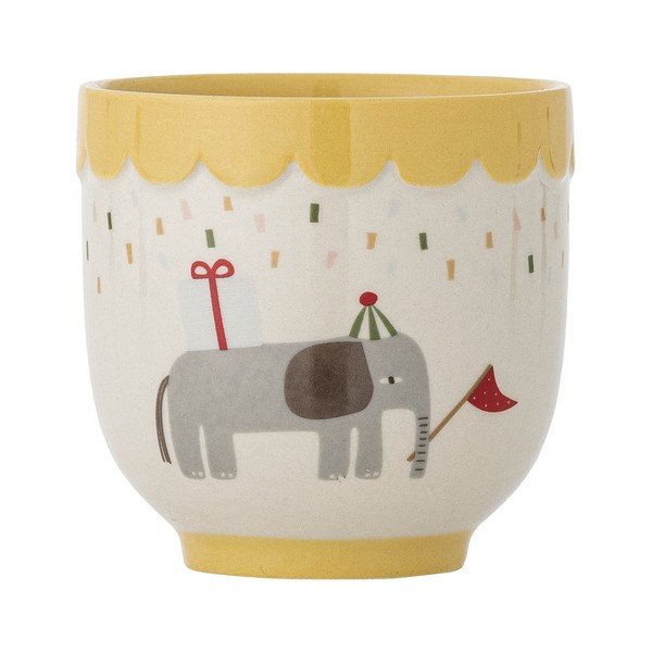 Dzeltena/krēmkrāsas akmensmasas bērnu krūze 150 ml Celebrate – Bloomingville Mini-image-2