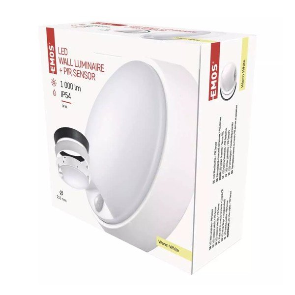 Matēti melna LED griestu lampa ar kustības sensoru Zuri – EMOS-image-1