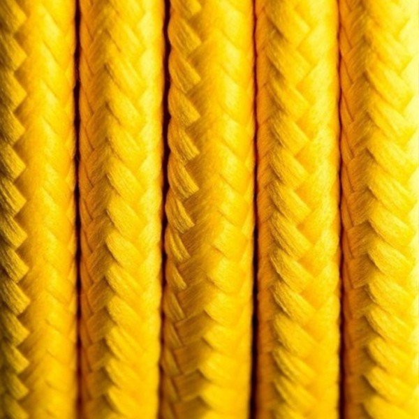 Dzeltena stāvlampa ar baltu abažūru un dzeltenu kabeli Ragaba Wanda-image-1