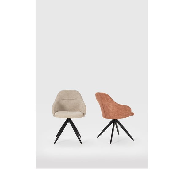 Gaiši pelēki polsterēti ēdamistabas krēsli ar roku balstiem (2 gab.) Tamara – Marckeric-image-1