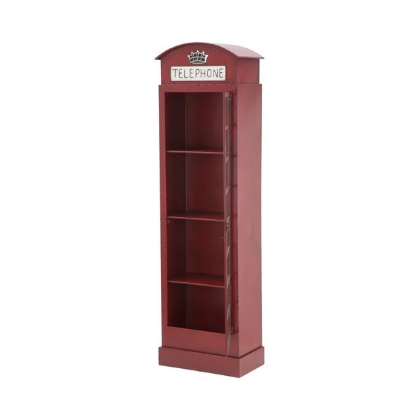 Sarkana dzelzs vitrīna Mauro Ferretti London Telephone Booth, augstums 180 cm-image-2