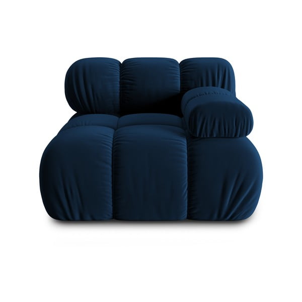 Zils samta modulārais dīvāns (ar labo stūri) Bellis – Micadoni Home