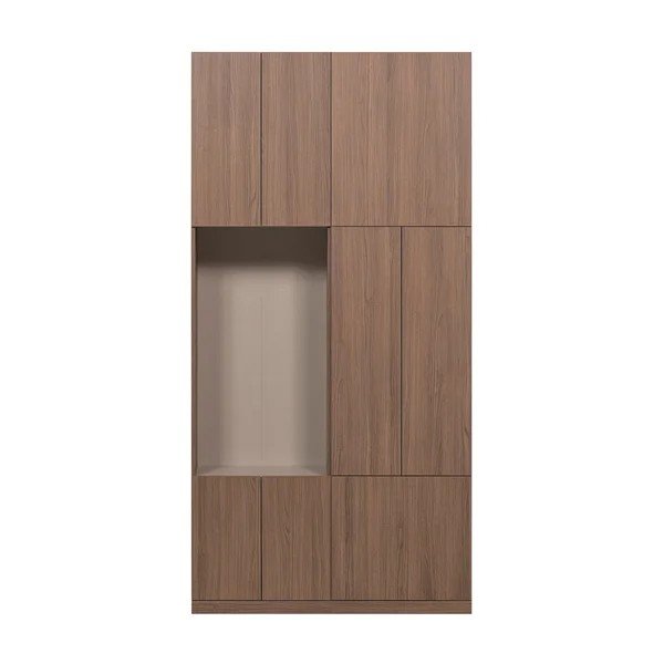 Tumša dabīga toņa modulārais skapis 108x215 cm Build – WOOOD-image-3