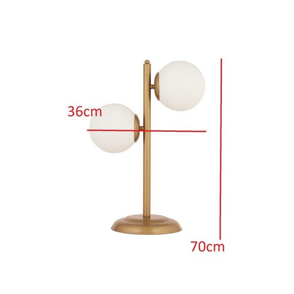 Balta/zelta krāsas galda lampa White Pine – Magenta Home-image-1