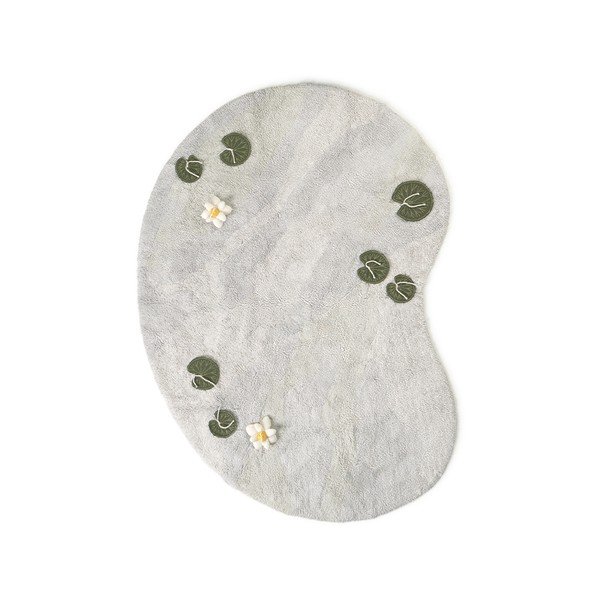 Gaiši pelēks kokvilnas bērnu rotaļu paklājs 130x170 cm Swan Lake – Lorena Canals