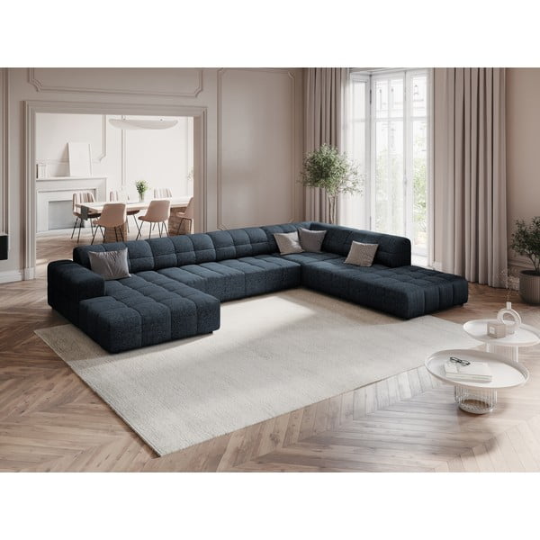 Zils stūra dīvāns (ar labo stūri/U veida) Chicago – Cosmopolitan Design-image-1