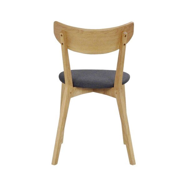 Brūns ozolkoka ēdamistabas krēsls ar tumši pelēku sēdekli Rowico Ami-image-4