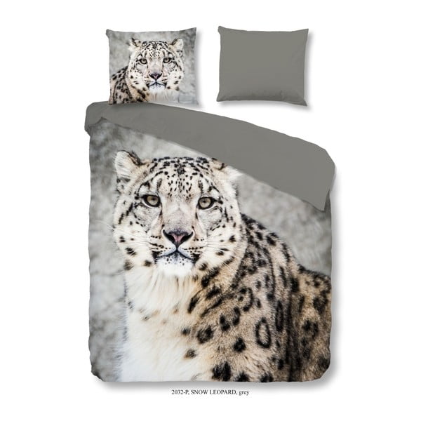 Kokvilnas gultasveļa Good Morning Premento Snow Leopard, 140 x 200 cm