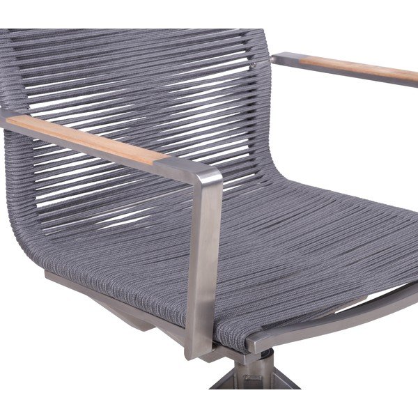 Pelēks metāla dārza krēsls Rubiera – Garden Pleasure-image-4