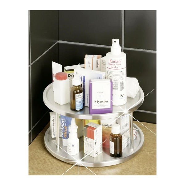 Nerūsējošā tērauda pagriežamā galda paplāte Wenko Turn Duo, ø 26,5 cm-image-2