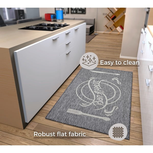 Pelēkbēšs paklājs 92x150 cm Cucina – Hanse Home-image-4