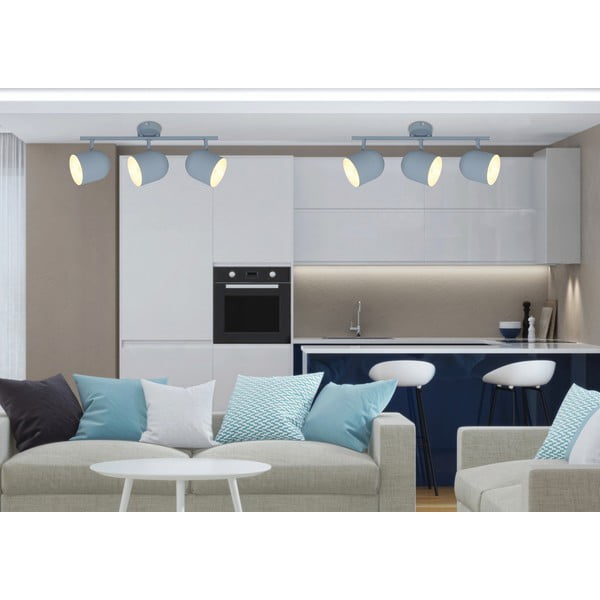 Gaiši zila griestu lampa ar metāla abažūru 55x10 cm Azuro – Candellux Lighting-image-1