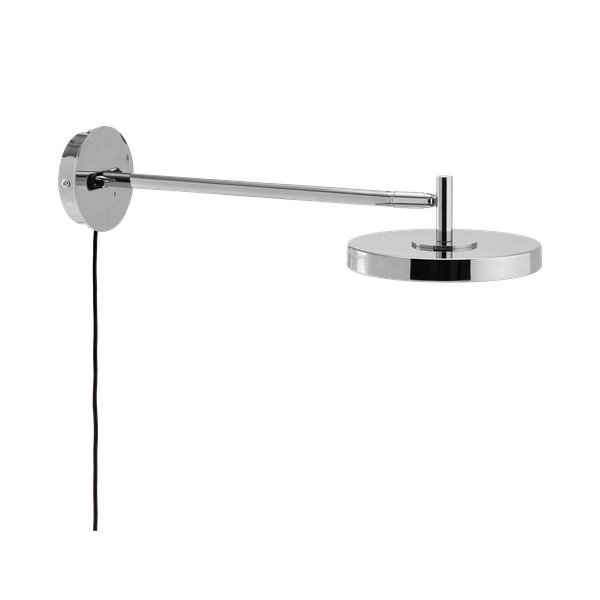 Spīdīgas sudraba krāsas LED sienas lampa ar saliekamu konstrukciju/ar regulējamu spilgtumu ar vadu ø 15 cm Asteria Wall Long – UMAGE