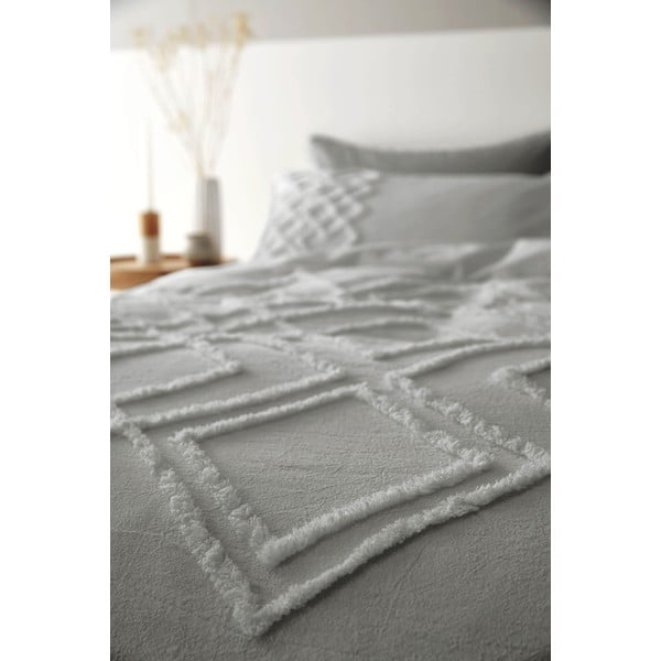 Pelēka kokvilnas gultasveļa Pineapple Elephant Diamond, 200 x 200 cm-image-2