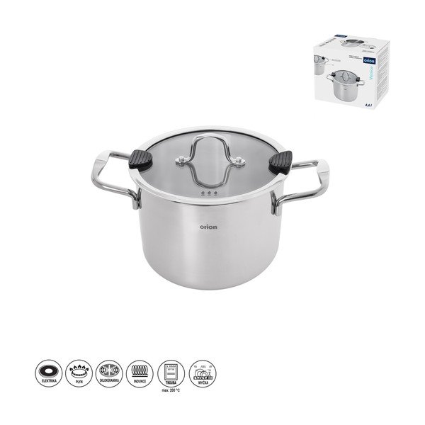 Nerūsējošā tērauda katls ar vāku 4,6 l Venice – Orion-image-4