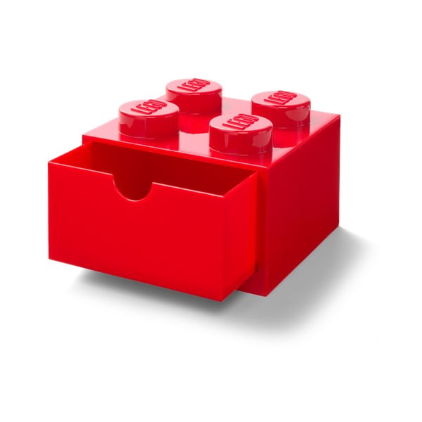 Sarkana galda kaste ar atvilktni LEGO®, 15 x 16 cm