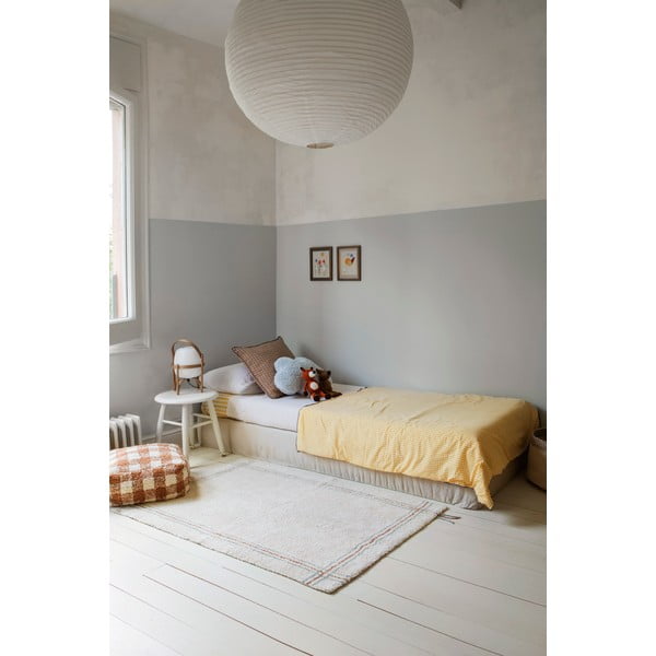 Krēmkrāsas mazgājams/ar rokām darināts kokvilnas paklājs 90x130 cm Cuisine Natural – Lorena Canals-image-1