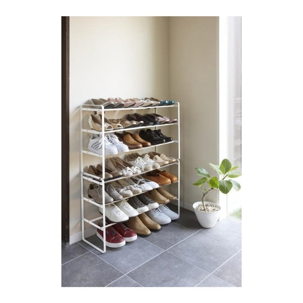 Balts regulējams apavu plaukts ar 3 līmeņiem YAMAZAKI Maebashi-image-2