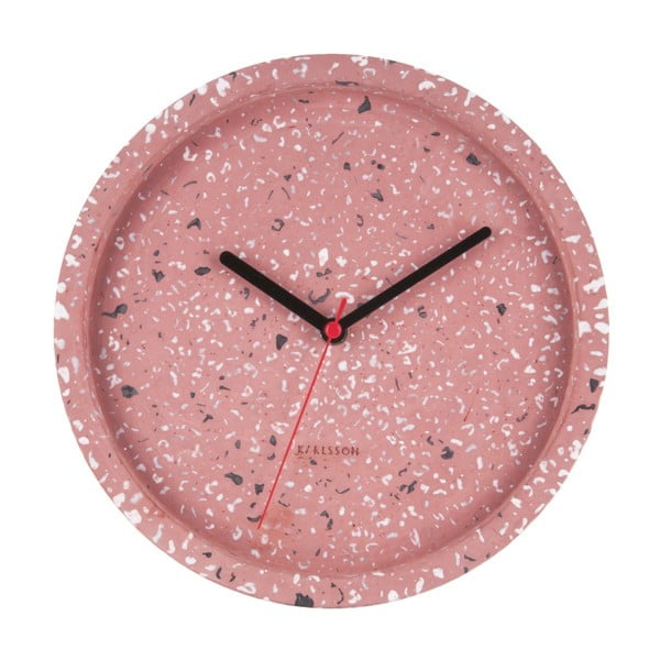 Rozā sienas pulkstenis Karlsson Tom, ⌀ 26 cm