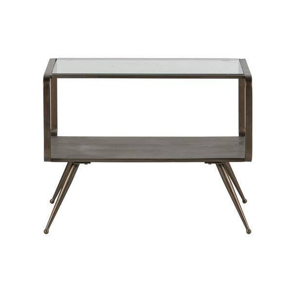 Sānu galdiņš ar stikla galda virsmu 60x50 cm Fancy – BePureHome
