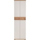 Balts dabīga toņa ozolkoka imitācijas skapis 59x199 cm Topix – Germania