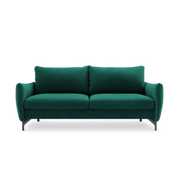 Tumši zaļš samta izlaižamais dīvāns ar glabāšanas vietu Interieurs 86 Stendhal