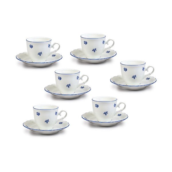 Porcelāna kafijas komplekts ar zilu ziedu Thun Ophelia-image-2