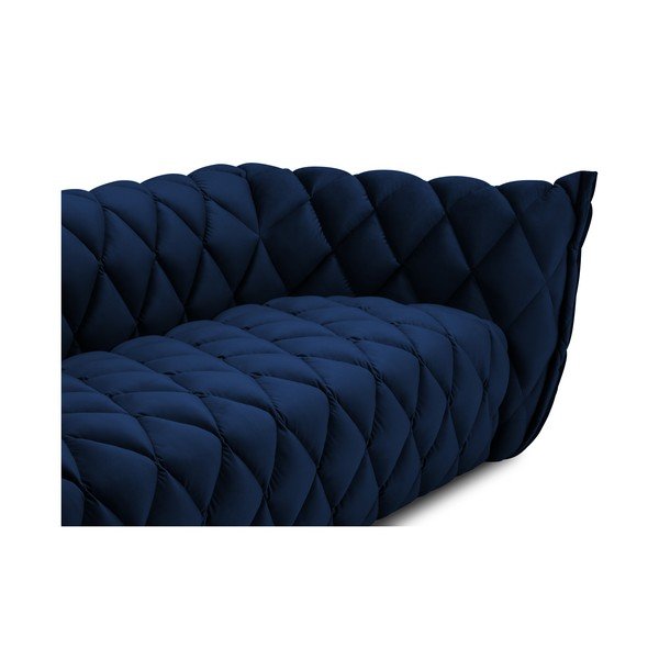 Tumši zils samta dīvāns 228 cm Flandrin – Interieurs 86-image-4