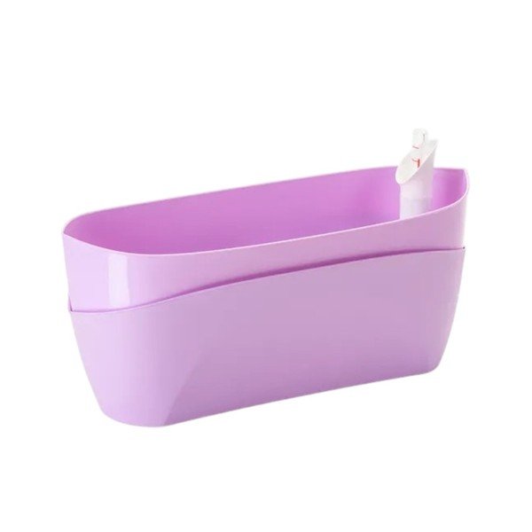 Pasteļviolets pašapūdeņojošs puķu pods Plastia Doppio