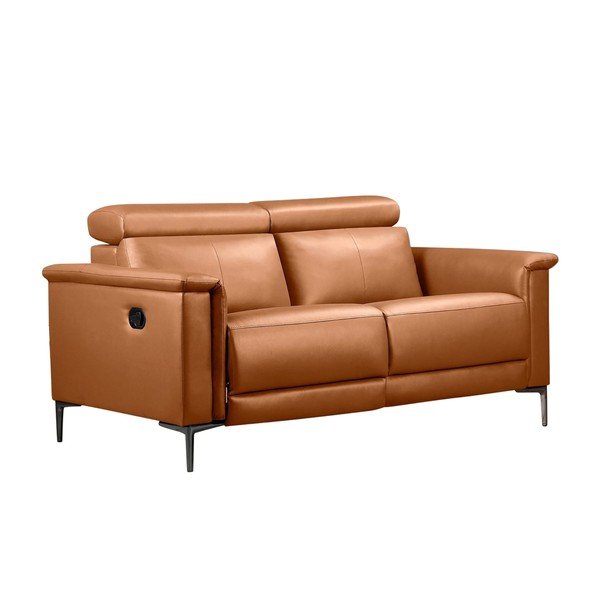 Brūns dīvāns no ādas imitācijas 160 cm Lund – Støraa-image-2