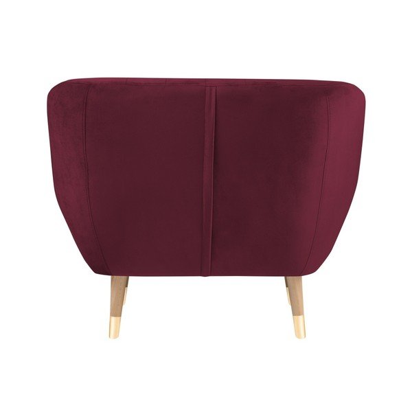 Mazzini Sofas Benito bordo krāsas samta krēsls-image-4