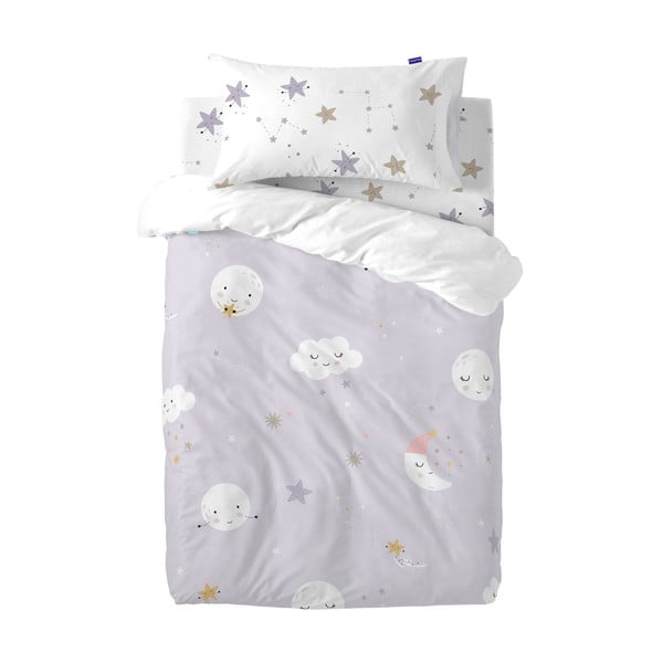 Kokvilnas bērnu gultas veļa bērnu gultiņai 100x120 cm Moons – Moshi Moshi