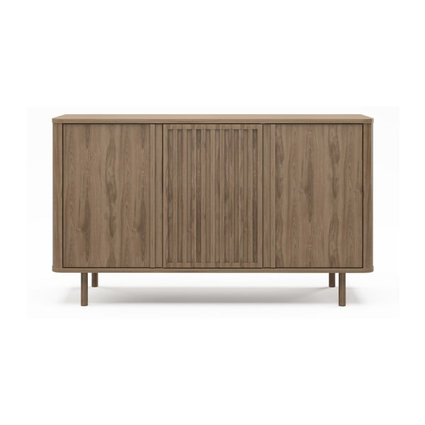 Dabīga toņa kumode ar ozolkoka imitāciju 138x80x40 cm Salma – Marckeric