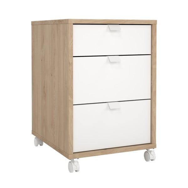 Balts/dabīga toņa skapītis ar ozolkoka imitāciju 41x61 cm Sign – Tvilum-image-2