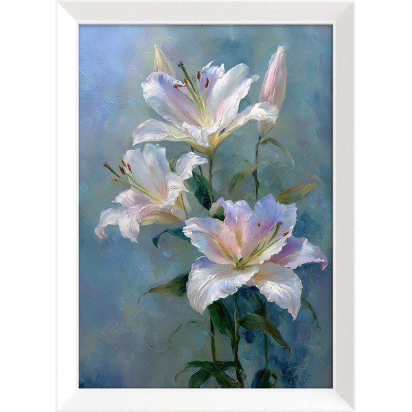 Drukāta glezna ar rāmi 56x75 cm Lilies – Styler