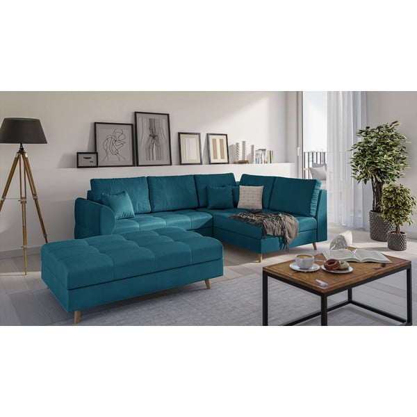 Tirkīzzils kāju soliņš Ariella – Ropez-image-2