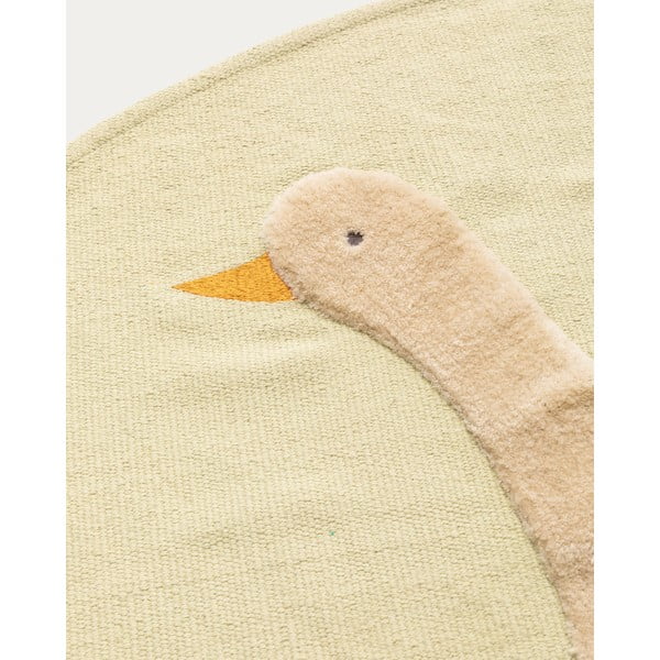 Gaiši dzeltens kokvilnas bērnu paklājs ø100 cm Milu – Kave Home-image-4