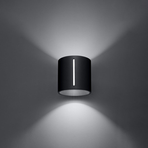 Melna sienas lampa Vulco – Sollux-image-3